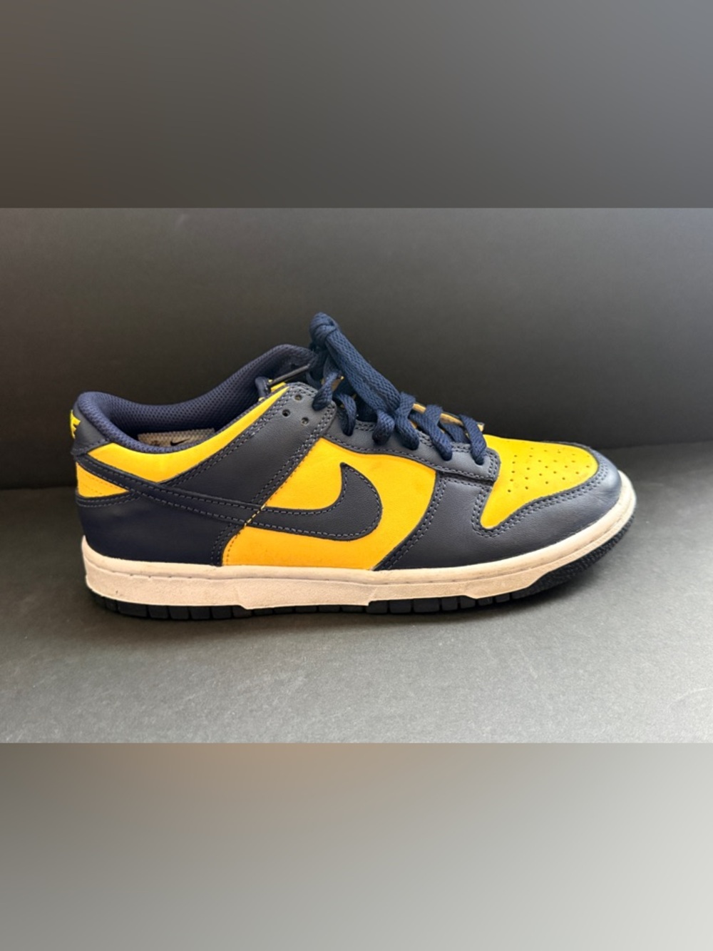 Nike Dunk Low Michigan 2021 Varsity Maize Navy CW1590-700 Size 6.5Y No Box